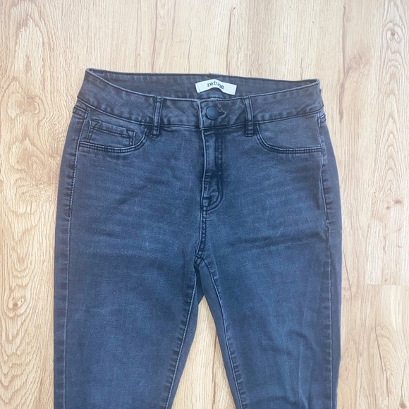 Black Refuge Mid Rise Distressed Skinny Jean - Picture 3 of 9